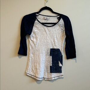 Navy and White Michigan T-shirt
